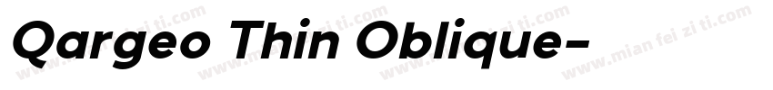 Qargeo Thin Oblique字体转换